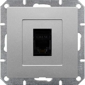 Stavebniny Timex Zásuvka PC 8pin 1x OPUS premium silver