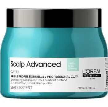 L'Oréal Professionnel Serie Expert Scalp Advaced Anti-Gras Oiliness 2v1 šampon/maska pro mastnou pokožku hlavy, 500 ml