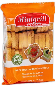 Trvanlivě pečivo Diatosta Minigrill mini suchary 90 g pšeničné