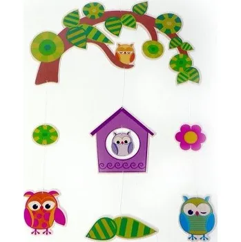 Dřevěný kolotoč nad postýlku SOVY - HESS