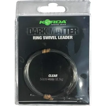 KORDA - Koncová montáž Dark Matter Ring Swivel Leader 18,1 kg 50 cm Clear