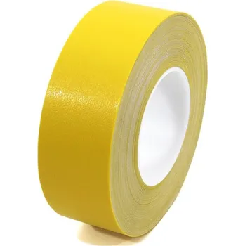 Výstražná páska Žlutá plastová voděodolná protiskluzová páska FLOMA Resilient Standard - 18,3 m x 5 cm a tloušťka 1 mm