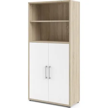 Knihovna Nábytek PEGAS s.r.o. Regál OFFICE 80400/155, Dub sonoma/Bílá