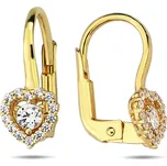 Lillian Vassago Zlaté náušnice srdce se zirkony LLV98-GER038