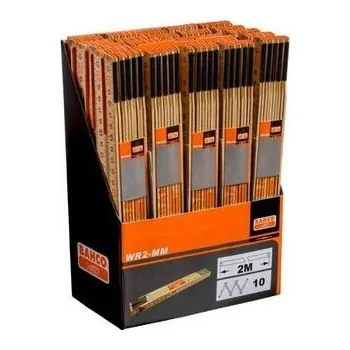 metr Bahco Metr skládací 2m, 10 segmentů, šíře 17mm, 110g, metrický b25 - BA-WR2-MM
