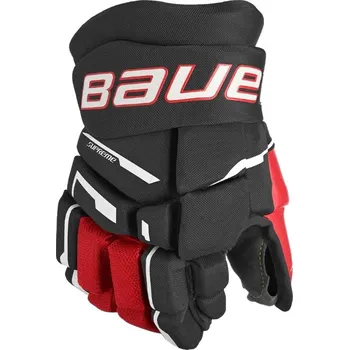 Hokejové rukavice Rukavice Bauer Supreme M3 S23 JR, Junior, černá-červená, 10" Bauer