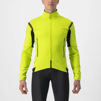 Cyklistická bunda CASTELLI Cyklistická zateplená bunda - PERFETTO ROS 2 CONVERTIBLE - světle zelená 3XL