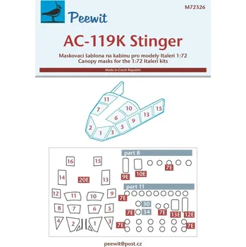 Plastikový model 1/72 Canopy mask AC-119K Stinger (ITALERI)