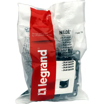 Elektrická zásuvka Legrand NILOÉ zásuvka datová dvojitá RJ45 (CAT6 STP) BÍLÁ /764576/