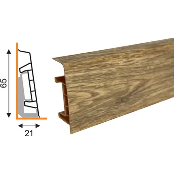soklová lišta Midas PVC soklová lišta ASPRO Q 65 | dub K7 (250 cm)