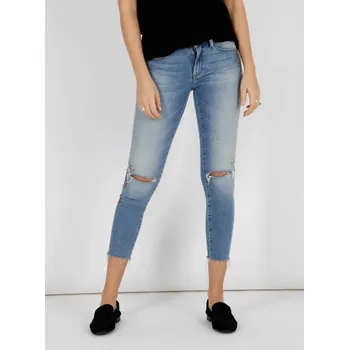 Dámské džíny Mavi džíny s výšivkou Super Skiny ADRIANA Ankle Embroidery modré Velikost: 32