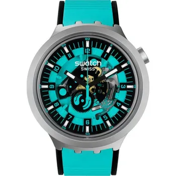 Hodinky Swatch Big Bold Irony SB07S111 (v barvě Tiffany Blue)