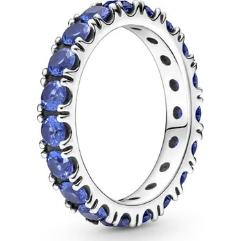 Oblečení a móda Pandora Třpytivý stříbrný prsten s modrými krystaly Eternity 190050C02 50 mm + 2 měsíce na vrácení zboží