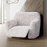 decoDoma napínací potah na křeslo bielastický VITTORIA smetanová relaxační křeslo (š. 70 - 90 cm)