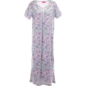 Dámské noční prádlo Noční košile Ornamenty - šedá Velikost: M