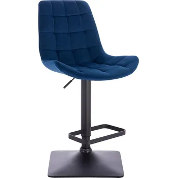 Barová židle Barová židle Voss velur základna černá - modré