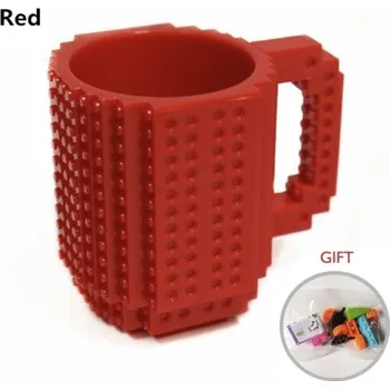 dětská jídelní sada Stavebnicový hrnek LEGO Barevná varianta: Červená