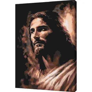 Malování podle čísel - Ježíš 3 Velikost: 40x60cm, Rámování: Pouze srolované plátno