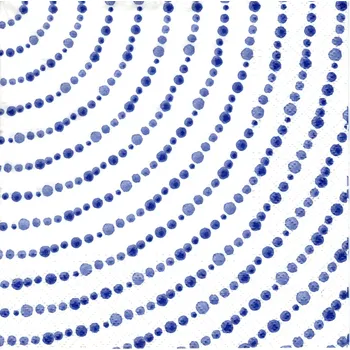 Papírový ubrousek UBR-E111, Ubrousek, 16x16 cm, VZOR - MODRÝ PUNTÍK, 1 kus