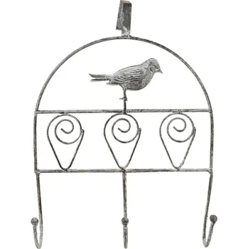 Věšák Kovový věšák se 3-mi háčky na dveře – 24x7x32 cm