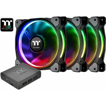 PC ventilátor Thermaltake Riing Plus 14 RGB 3-Pack + Hub ventilátor (CL-F056-PL14SW-A)