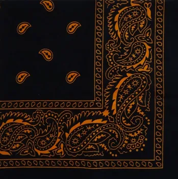Woodrow Bandana šátek - černá / oranžová - 55 cm