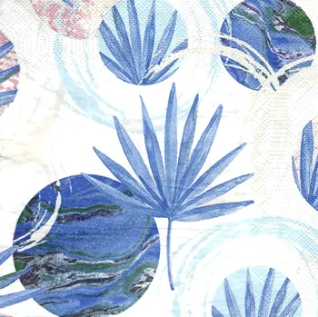 Papírový ubrousek UBR-F14, Ubrousek, 16x16 cm, MODRÝ LIST, 1 kus