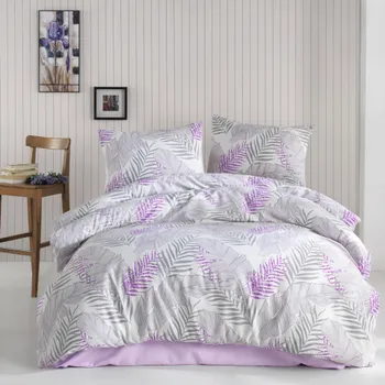 Povlečení Stanex Ložní povlečení bavlněné Irina fialová (LS260) ROZMĚR: 140x200 cm + polštář (90x70 cm)