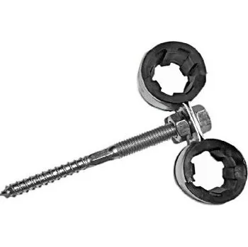 Koňařík Dvojobjímka 2 x 35 mm s kombi šroubem, s tlumící vložkou, pozinkovaná