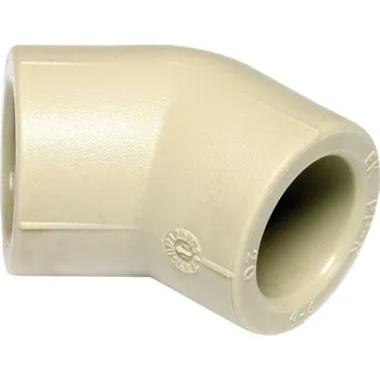 Vodovodní potrubí WAVIN EKOPLASTIK PPR koleno 40mm, 45°, svařovací, voda, PP-RCT, SKO04045RCT