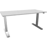 Kancelářský stůl 1600x800 mm, elektricky přestavitelná výška 710-1210 mm, deska šedá / podstava šedá