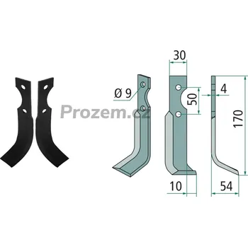 Fréza Frézovací nůž levý pro Grillo, 28036, 50/9/170 mm