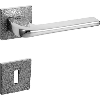 Dveřní kování TI - DARA - HR 4007 5SQ T3 rozety WC, klika/klika OC - ​​Chrom lesklý (03)