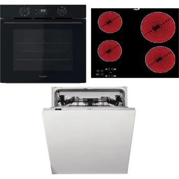 Set domácích spotřebičů Akční set spotřebičů Whirlpool trouba OMK58CU1SB + myčka WIC3C26F + varná deska AKT8090NE