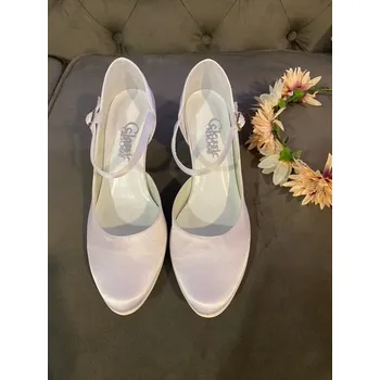 Dámské lodičky StudioAgnesSvatební obuv Bolto lodičky saténové 348 bílé Barva: Bílá, Velikost: 41, Materiál: Satén