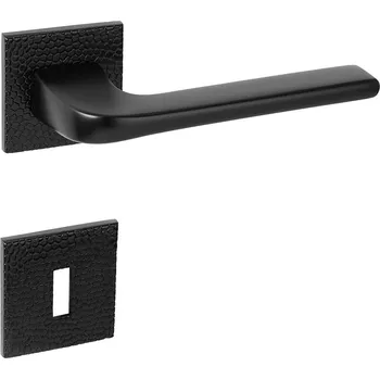 Dveřní kování TI - DARA - HR 4007 5SQ T1 bez spodní rozety, klika/klika BS - Černá matná (153)