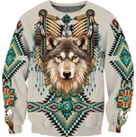 Mikina s potiskem Vlk Native Spirit Wolf 3D Velikost: 7XL, Barva (Varianta): Mikina