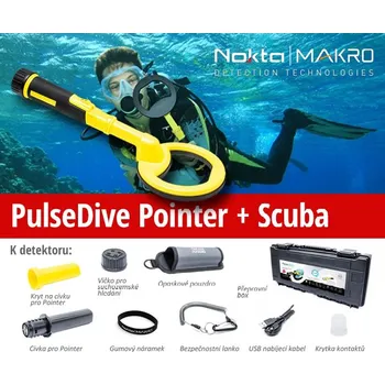 Přislušenství pro detektor kovů Nokta - Makro Pulsedive Pointer + Scuba Yellow SET