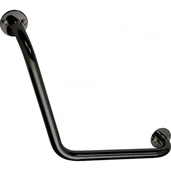 Madlo do koupelny wela ČERNÉ úhlové madlo 135° PREMIUM a x b: 25 cm x 25 cm, Průměr: 25 mm