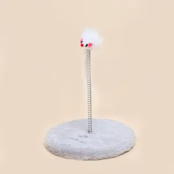 Myška na pružině šedá