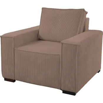 Křeslo Hnědé manšestrové křeslo SMART