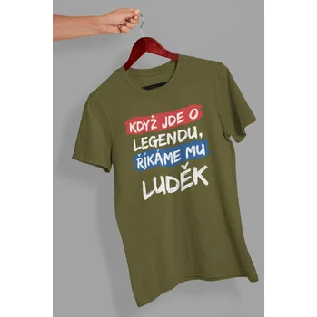 Pánské tričko Pánské tričko Luděk Barva: Khaki, Velikost: 3XL