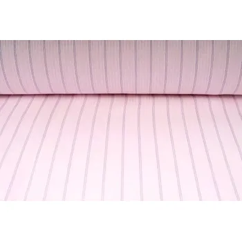 Plátno bavlněné, košilovina, popelín, světle růžová - proužek, metráž, látky