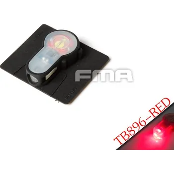 Svítilna FMA FMA taktické poziční světlo na suchý zip, černý kryt - Červená