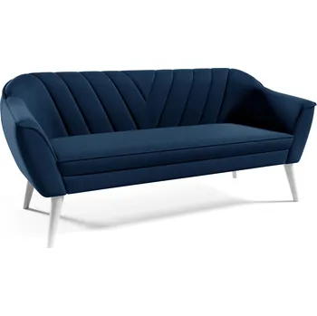 Pohovka Eka Pohovka LOVA, 180 cm Látka Velutto: Velutto 25 - Námořnická modř, Výběr nohou: Bílé