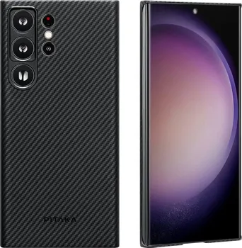 Pouzdro na mobilní telefon Pitaka MagEZ 3 Case pro Samsung Galaxy S23 Ultra černé/šedé