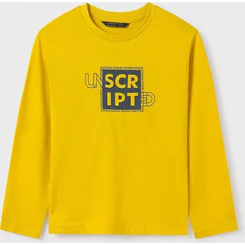 Mayoral L/s tričko s mašlemi krémové Mayoral 7014 barva: žlutá, Rozměr: 160 (14 let)