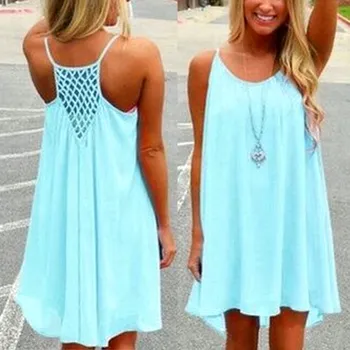 Dámské šaty Dámské letní šaty volného střihu vel. S - 5XL Barva: modrá, Velikost: 5XL