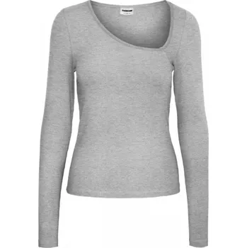 Dámské tričko Noisy May dámské triko dlouhý rukáv Daria šedé Velikost: S