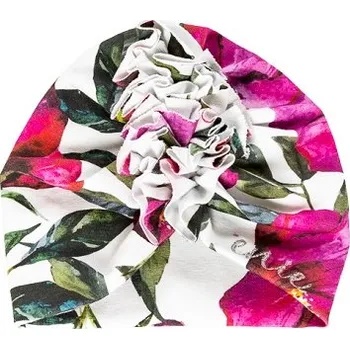 Kojenecká čepice ENIE BABY dětská čepice TURBAN Flowers 0-3m